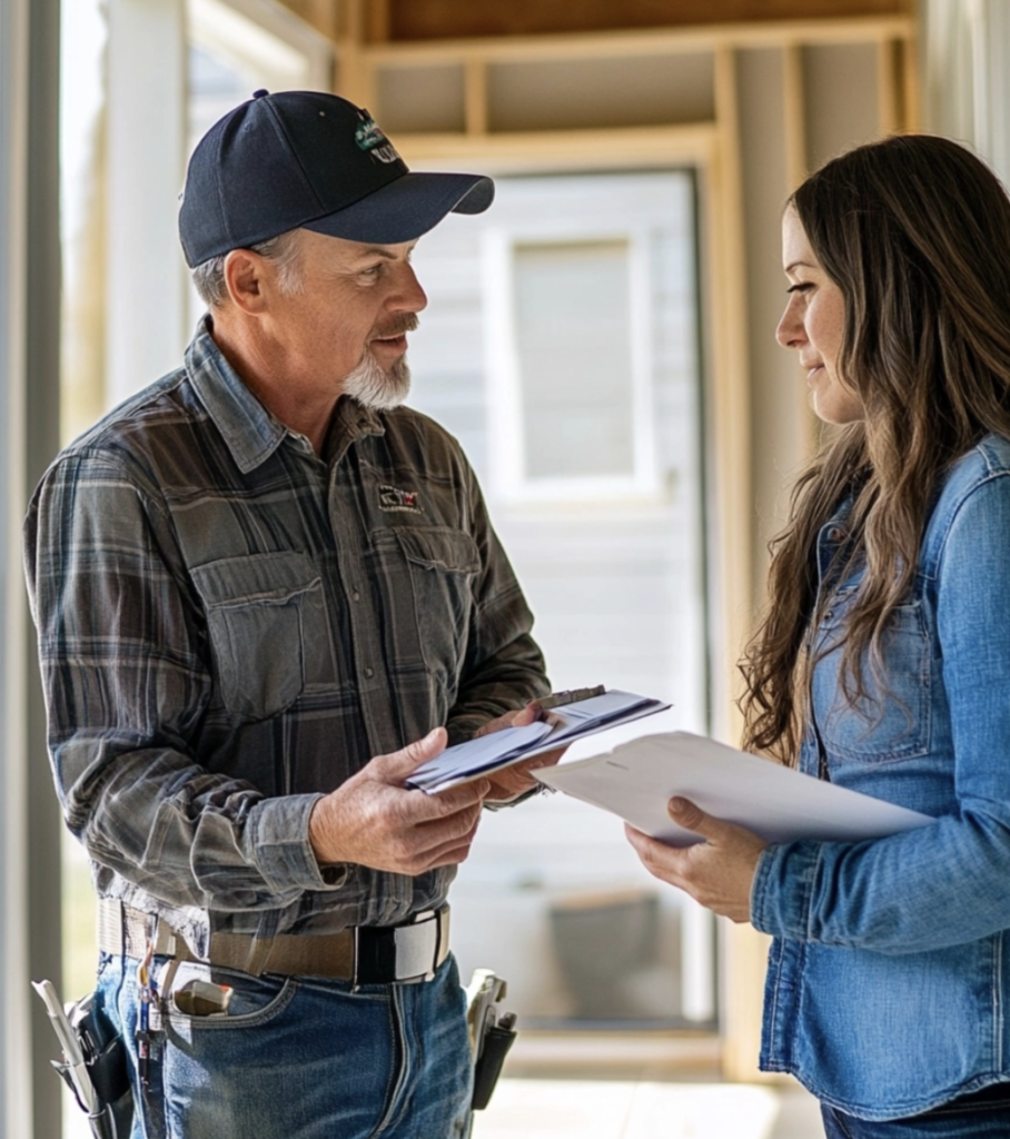 Ontario contractor with client